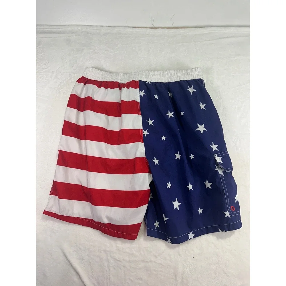 Polo Ralph Lauren Swim Trunks XL Red White Blue Stars Stripes Americana Mens